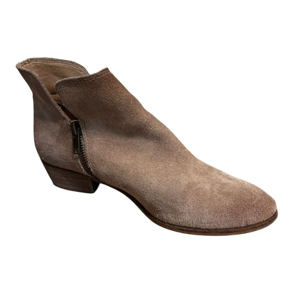 Splendid Hamptyn Suede Leather Ankle Boots Tan Beige Size 9